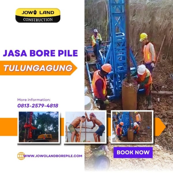 Jasa bore pile tulungagung pengeboran menggunakan mesin mini cranebore pile - PT. Jowo Land Construction