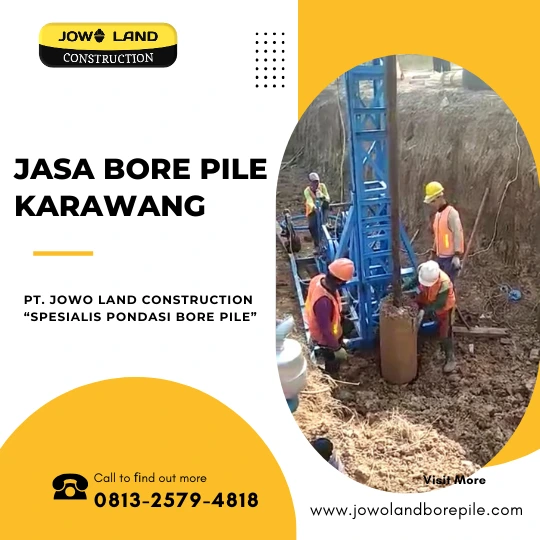 Jasa bore Pile Karawang metode pengeboran menggunakan alat mesin mini crane - PT. Jowo Land Construction