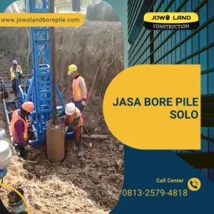 Jasa bore pile Solo metode pengeboran menggunakan alat mini crane - PT. Jowo Land Construction