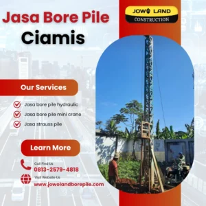 Jasa bore pile ciamis metode pengeboran menggunakan alat mini crane - PT. Jowo Land Construction