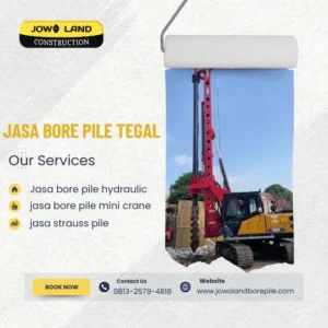 Jasa bore pile tegal metode pengeboran menggunakan alat mini crane - PT. Jowo Land Construction