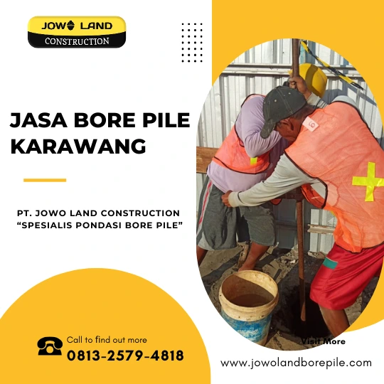 Jasa strauss Pile Karawang metode pengeboran menggunakan alat manual - PT. Jowo Land Construction