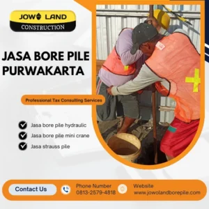 Jasa strauss pile Purwakarta metode pengeboran menggunakan alat manual - PT. Jowo Land Construction