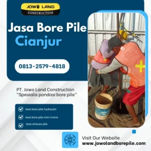 Jasa strauss pile cianjur metode pengeboran menggunakan alat manual - PT. Jowo Land Construction