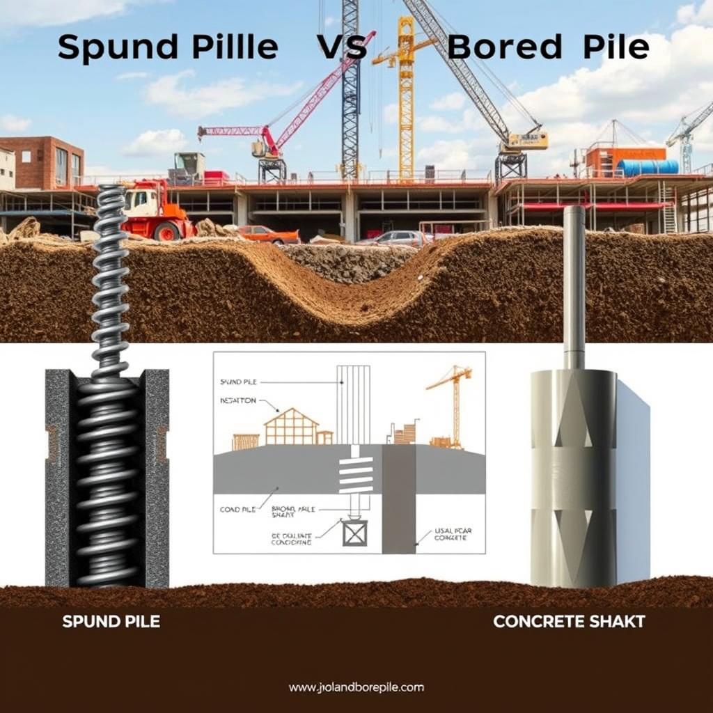 perbedaan spun pile dan bored pile