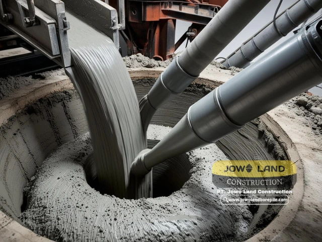 pengecoran bore pile penuangan beton pada lubang bore menggunakan pipa tremie